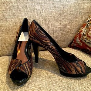 Carlos Santana Tiger Print Heels